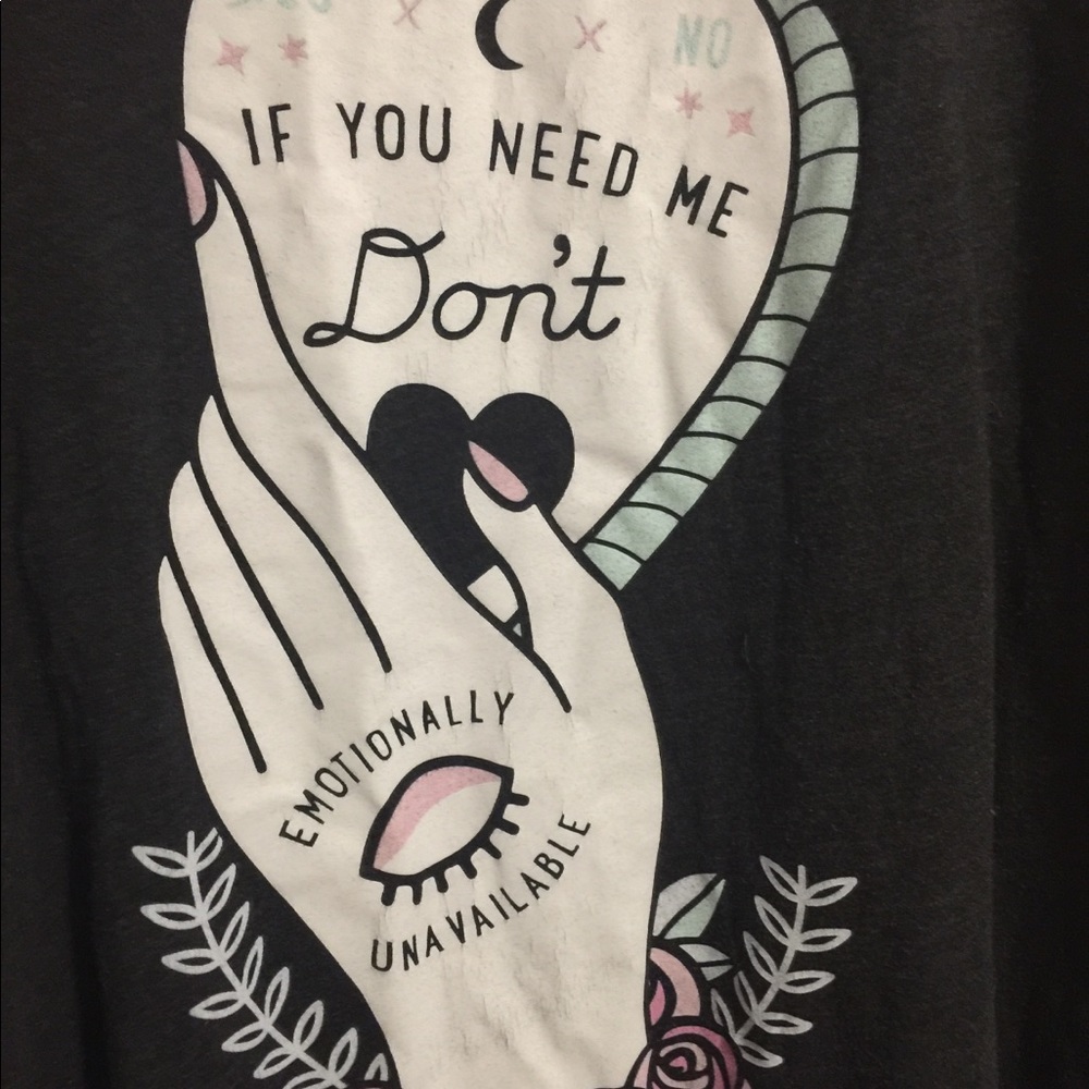 2xl emotionally unavailable t shirt